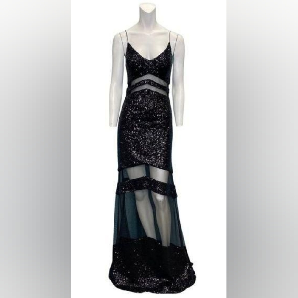 La Pateau Formal Sequin Dress Black 8